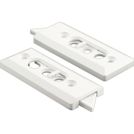 Prime-Line Tilt Latch Pair, White Plastic Construction, Spring-Loaded, 2-1/8 in. Hole Centers 1 Pair F 2728